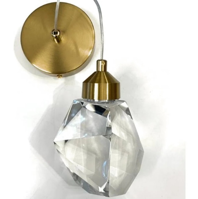 Luminária de teto pendente moderno Brock com design em cristal e acabamento dourado DCD02103  Lustres Gênesis - o melhore site da Internet para comprar Lustre SINDORA